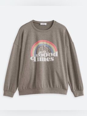 StitchFix Kaileigh Olive “Good Times' Sweatshirt